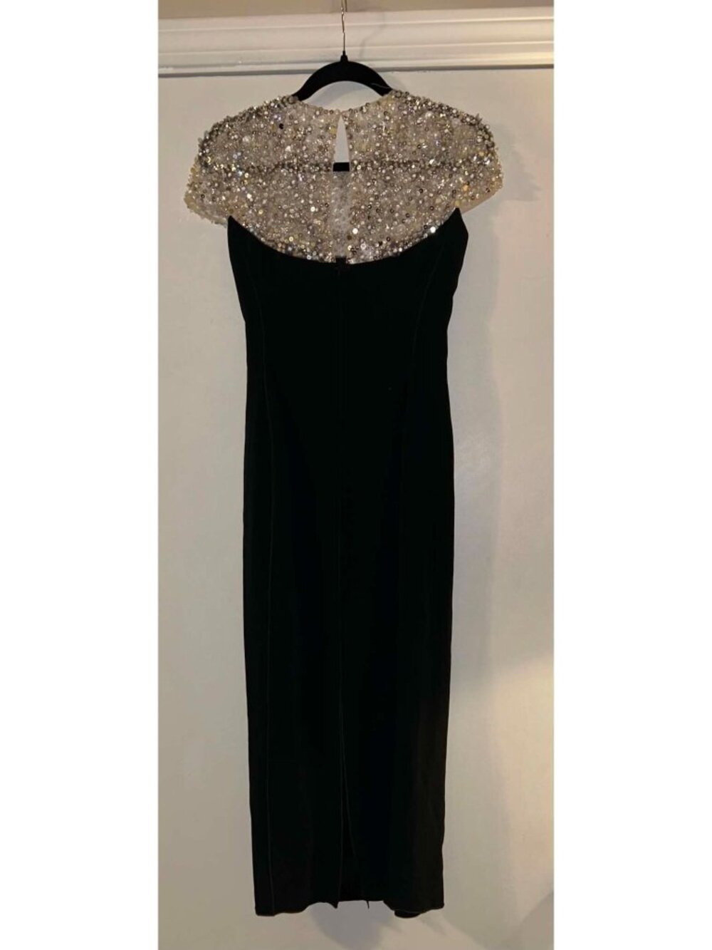 NWT $3465 Jenny Packham Olivia Embellsihed Tulle Crepe Cady Dress Black Size 2 - Picture 5 of 6
